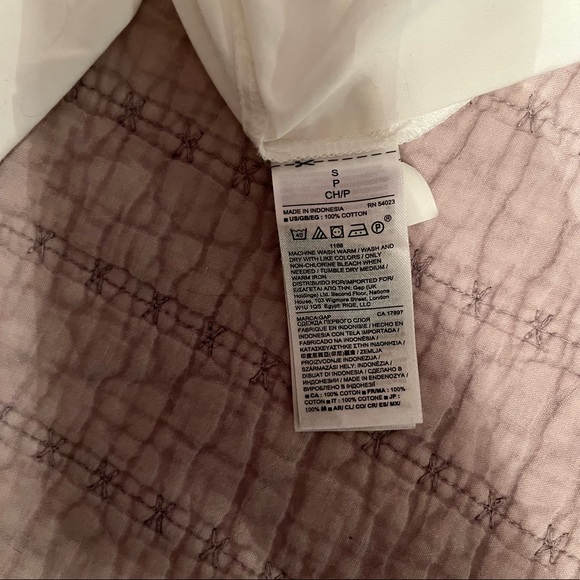 Cotton 3/4 Sleeve Button Down Top - Picture 7 of 7